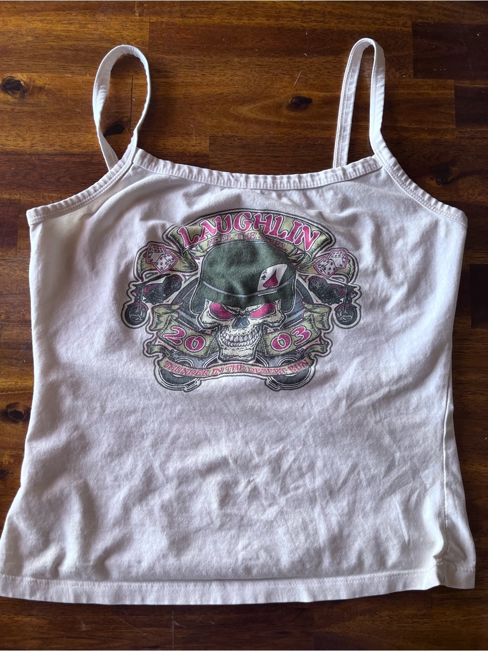 Set of 2 Laughlin River Run 2003 and 2001 Tank Top and Halter Top